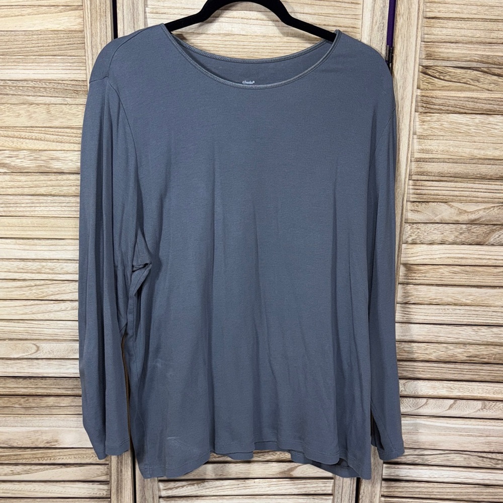 CJ Banks Top Charcoal Long Sleeve Layer You Look Size 2x